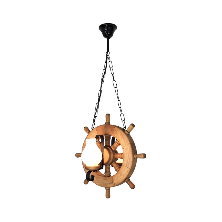 Brilagi - Hanglamp aan een ketting TIMONA 2xE14/40W/230V beuken