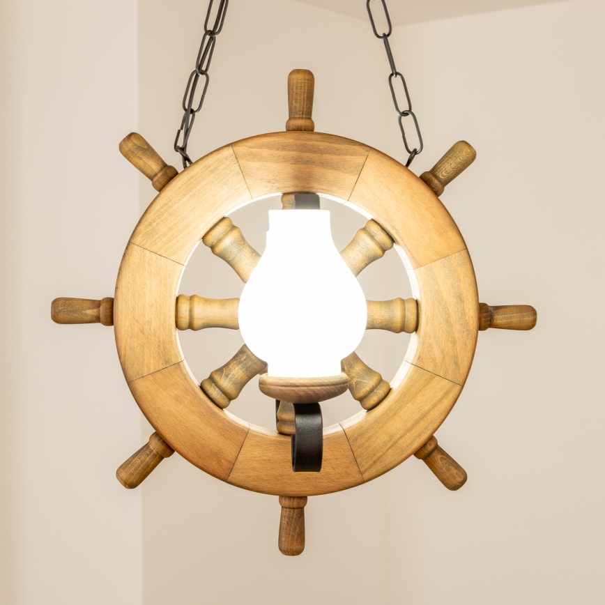 Brilagi - Hanglamp aan een ketting TIMONA 2xE14/40W/230V beuken