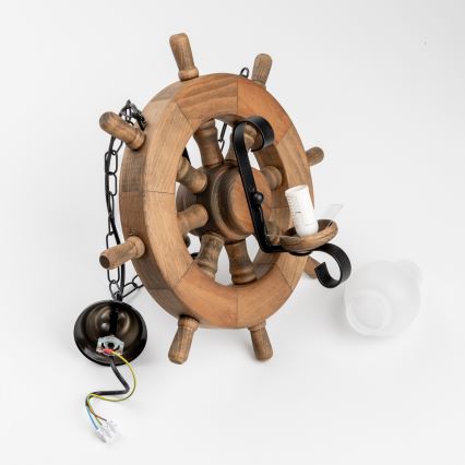 Brilagi - Hanglamp aan een ketting TIMONA 2xE14/40W/230V beuken