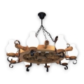 Brilagi - Hanglamp aan een ketting TIMONA 8xE14/40W/230V beuken