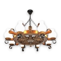 Brilagi - Hanglamp aan een ketting TIMONA 8xE14/40W/230V beuken/walnoot