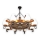 Brilagi - Hanglamp aan een ketting TIMONA 8xE14/40W/230V beuken/walnoot