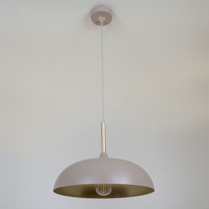 Brilagi - Hanglamp aan een koord ABRAHAM 1xE27/60W/230V diameter 35 cm beige
