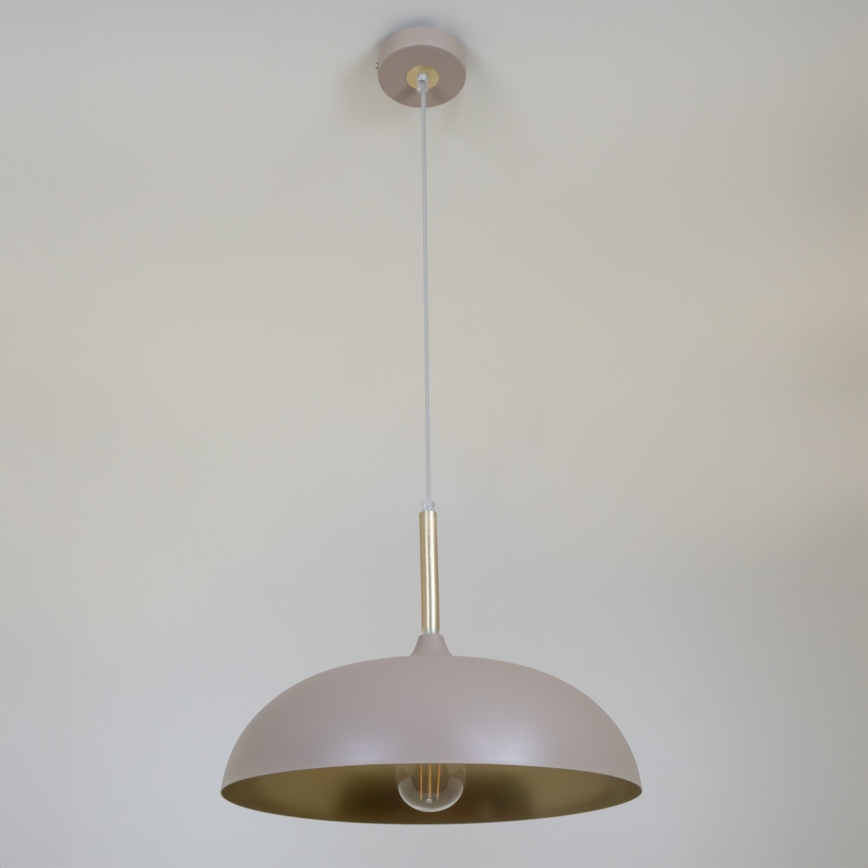Brilagi - Hanglamp aan een koord ABRAHAM 1xE27/60W/230V diameter 35 cm beige