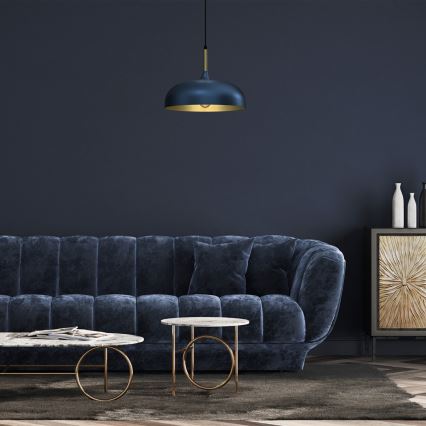Brilagi - Hanglamp aan een koord ABRAHAM 1xE27/60W/230V diameter 35 cm blauw