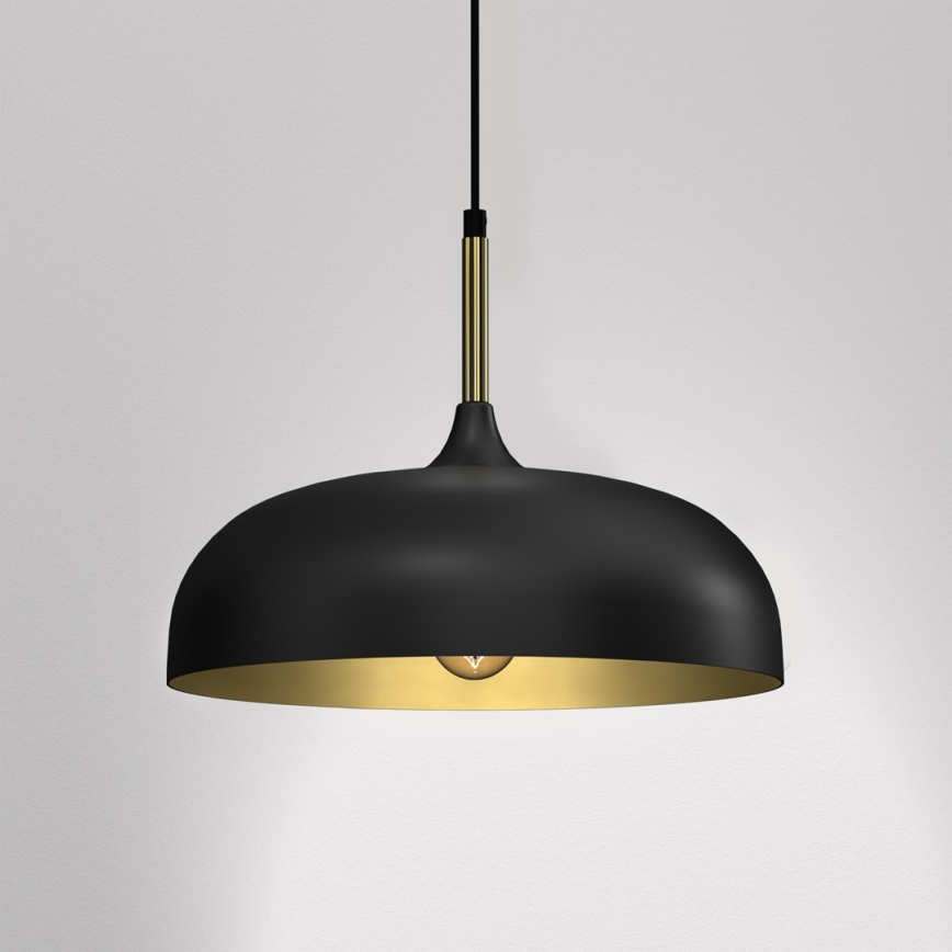 Brilagi - Hanglamp aan een koord ABRAHAM 1xE27/60W/230V diameter 35 cm zwart