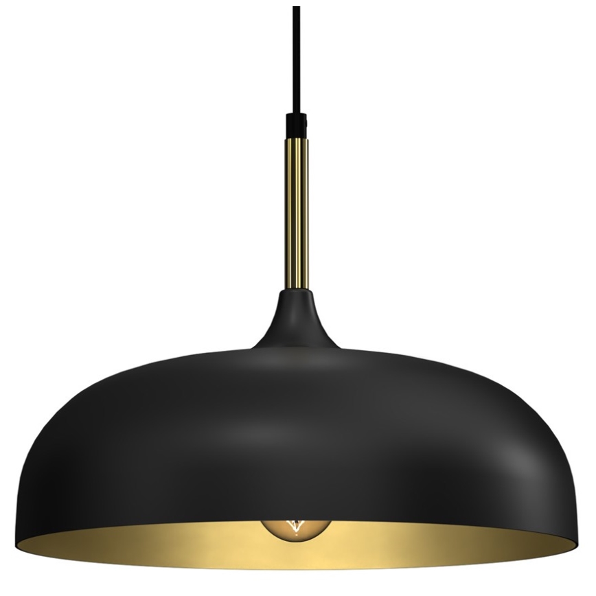 Brilagi - Hanglamp aan een koord ABRAHAM 1xE27/60W/230V diameter 35 cm zwart