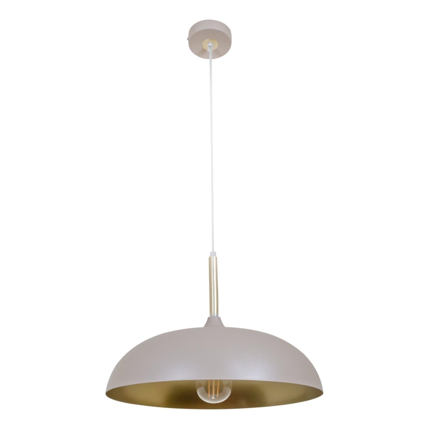 Brilagi - Hanglamp aan een koord ABRAHAM 1xE27/60W/230V diameter 45 cm beige