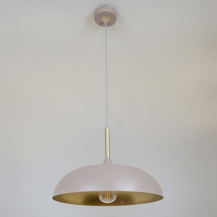 Brilagi - Hanglamp aan een koord ABRAHAM 1xE27/60W/230V diameter 45 cm beige