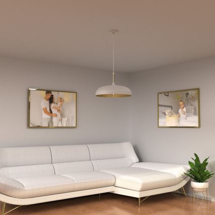 Brilagi - Hanglamp aan een koord ABRAHAM 1xE27/60W/230V diameter 45 cm wit
