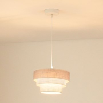 Brilagi - Hanglamp aan een koord ALASKA LUNETA 1xE27/15W/230V diameter 25 cm grijs/crème