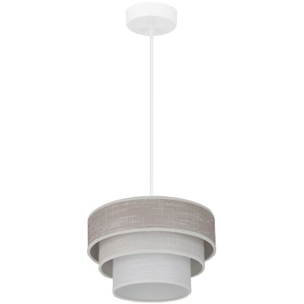 Brilagi - Hanglamp aan een koord ALASKA LUNETA 1xE27/15W/230V diameter 25 cm grijs/crème