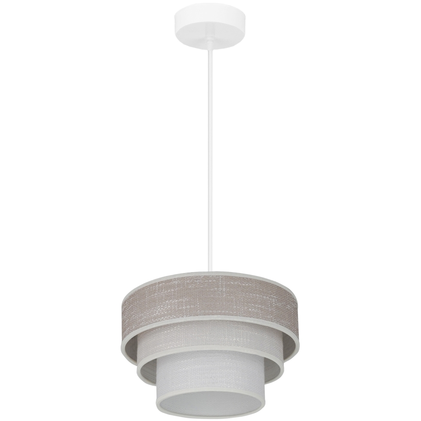 Brilagi - Hanglamp aan een koord ALASKA LUNETA 1xE27/15W/230V diameter 25 cm grijs/crème