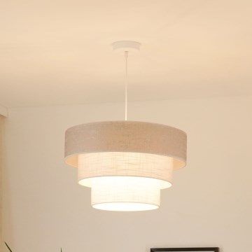 Brilagi - Hanglamp aan een koord ALASKA LUNETA 1xE27/15W/230V diameter 45 cm grijs/crème