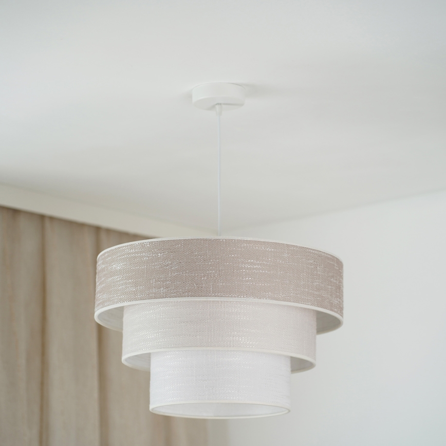 Brilagi - Hanglamp aan een koord ALASKA LUNETA 1xE27/15W/230V diameter 45 cm grijs/crème