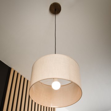 Brilagi - Hanglamp aan een koord ANTHONY 1xE27/60W/230V eiken/beige
