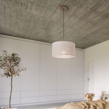 Brilagi - Hanglamp aan een koord ANTHONY 1xE27/60W/230V eiken/beige