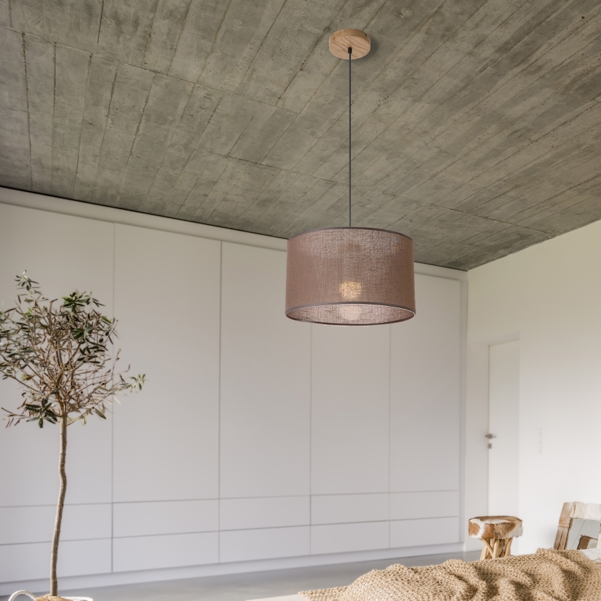 Brilagi - Hanglamp aan een koord ANTHONY 1xE27/60W/230V eiken/bruin
