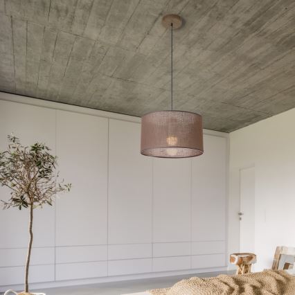 Brilagi - Hanglamp aan een koord ANTHONY 1xE27/60W/230V eiken/bruin