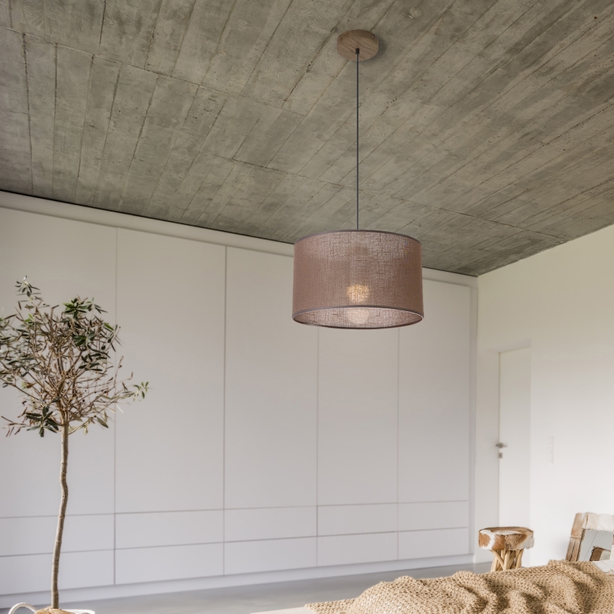 Brilagi - Hanglamp aan een koord ANTHONY 1xE27/60W/230V eiken/bruin