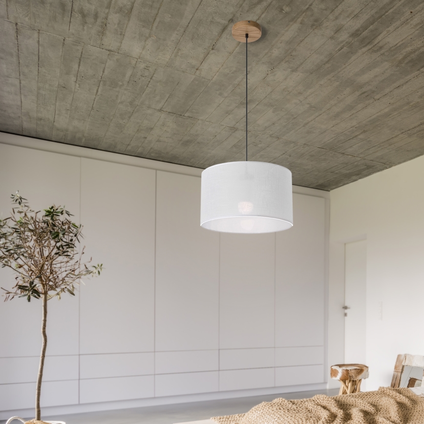 Brilagi - Hanglamp aan een koord ANTHONY 1xE27/60W/230V eiken/wit
