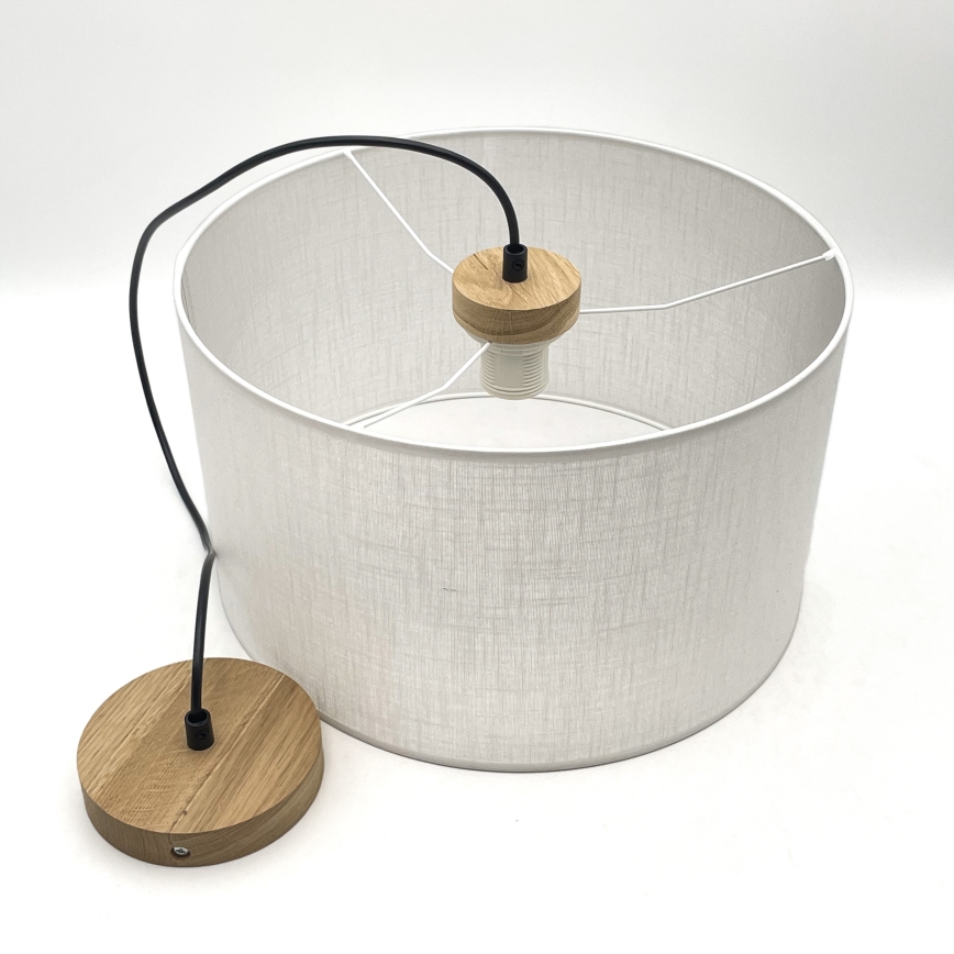 Brilagi - Hanglamp aan een koord ANTHONY 1xE27/60W/230V eiken/wit