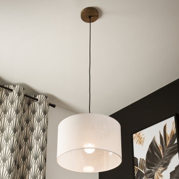 Brilagi - Hanglamp aan een koord ANTHONY 1xE27/60W/230V eiken/wit