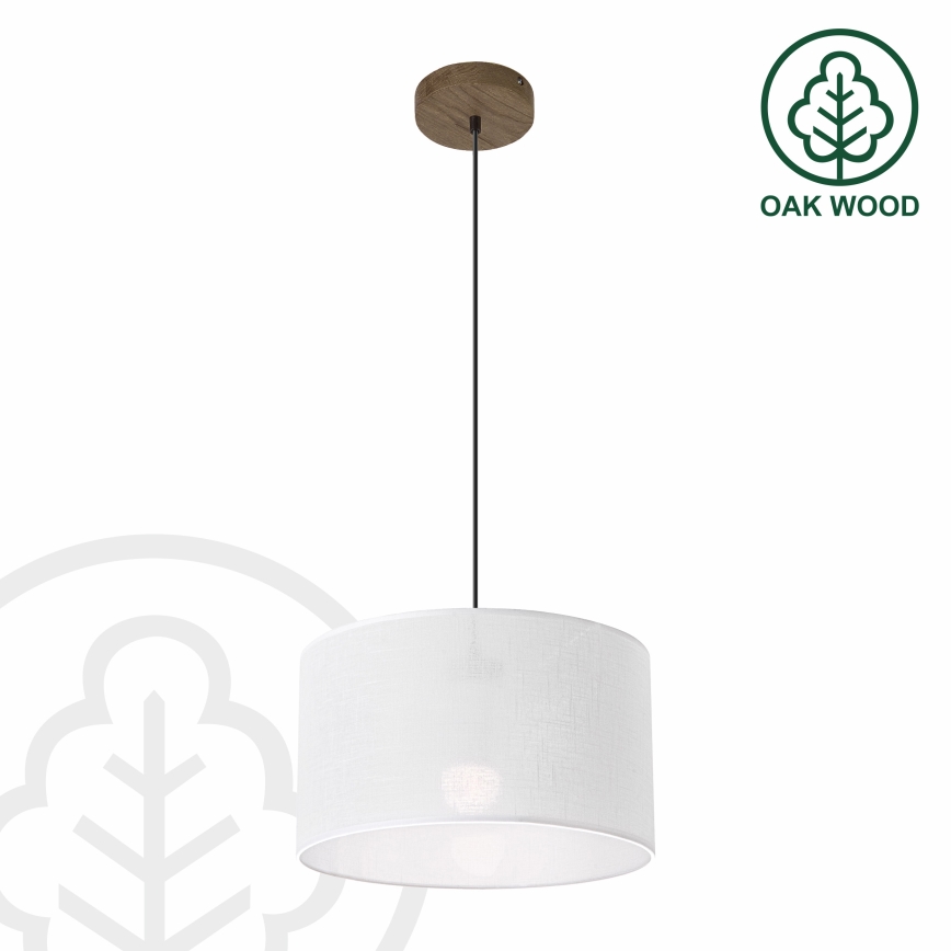 Brilagi - Hanglamp aan een koord ANTHONY 1xE27/60W/230V eiken/wit