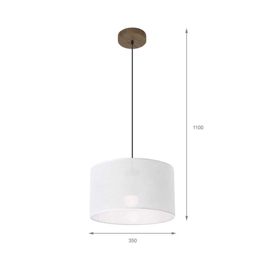 Brilagi - Hanglamp aan een koord ANTHONY 1xE27/60W/230V eiken/wit