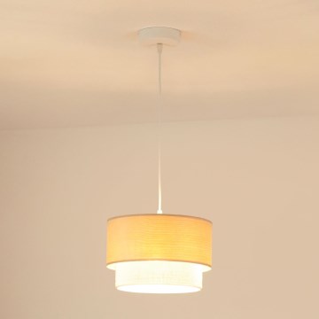 Brilagi - Hanglamp aan een koord ARIZONA BOHO 1xE27/15W/230V diameter 25 cm beige/wit