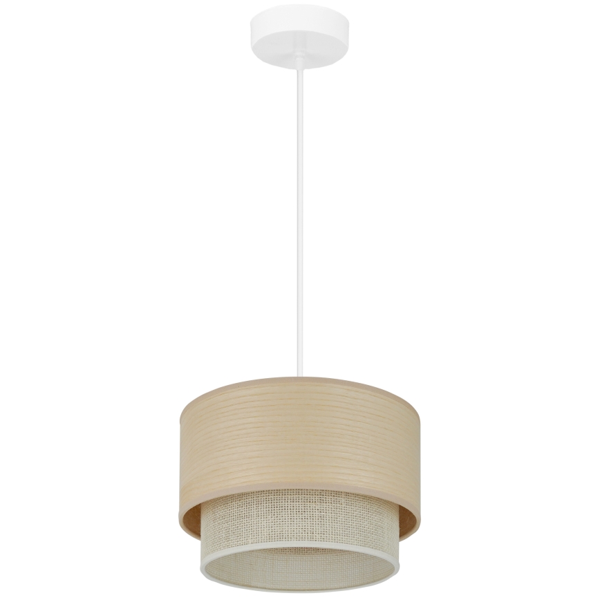 Brilagi - Hanglamp aan een koord ARIZONA BOHO 1xE27/15W/230V diameter 25 cm beige/wit