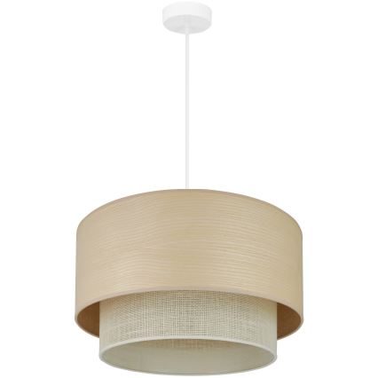 Brilagi - Hanglamp aan een koord ARIZONA BOHO 1xE27/15W/230V diameter 45 cm beige/wit