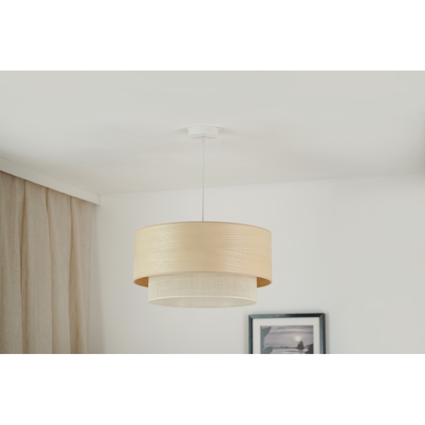 Brilagi - Hanglamp aan een koord ARIZONA BOHO 1xE27/15W/230V diameter 45 cm beige/wit