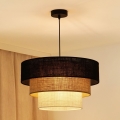 Brilagi - Hanglamp aan een koord ASPEN LUNETA 1xE27/15W/230V diameter 45 cm zwart/beige/crème