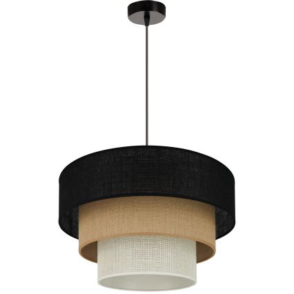 Brilagi - Hanglamp aan een koord ASPEN LUNETA 1xE27/15W/230V diameter 45 cm zwart/beige/crème