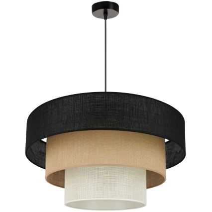 Brilagi - Hanglamp aan een koord ASPEN LUNETA 1xE27/15W/230V diameter 60 cm zwart/beige/crème