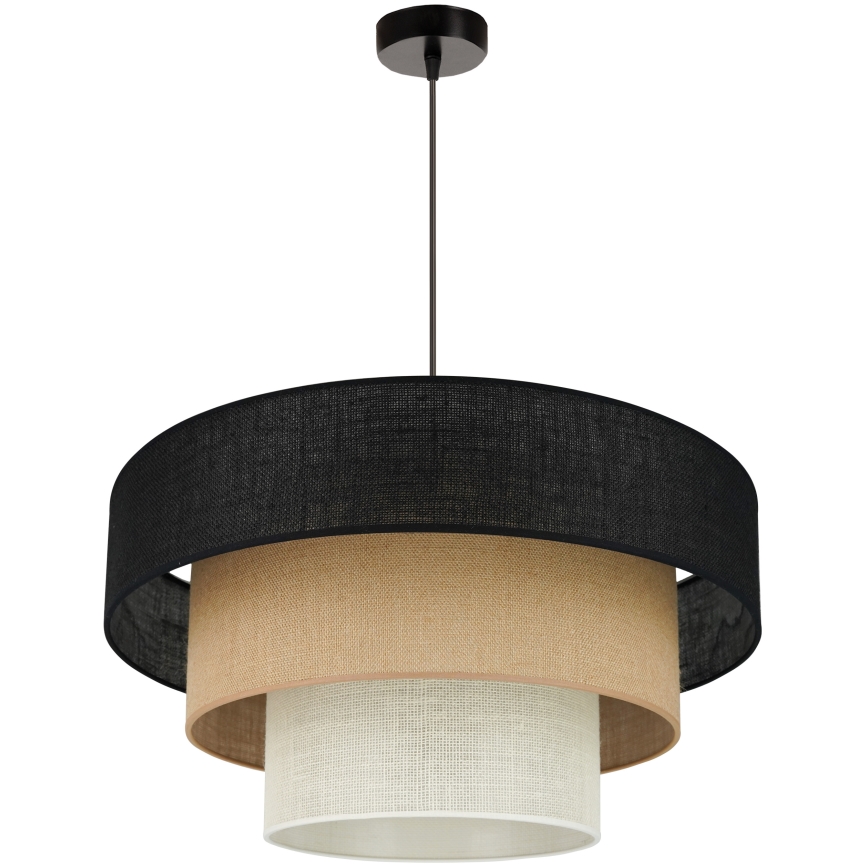 Brilagi - Hanglamp aan een koord ASPEN LUNETA 1xE27/15W/230V diameter 60 cm zwart/beige/crème