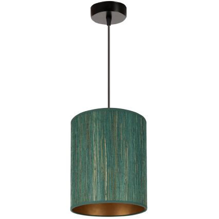 Brilagi - Hanglamp aan een koord BOSTON ROLLER 1xE27/15W/230V diameter 21 cm stro groen/goud