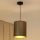 Brilagi - Hanglamp aan een koord BOSTON ROLLER 1xE27/15W/230V diameter 21 cm stro bruin/goud