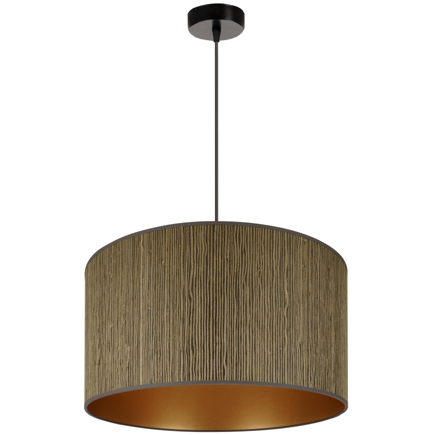 Brilagi - Hanglamp aan een koord BOSTON ROLLER 1xE27/15W/230V diameter 45 cm stro bruin/goud