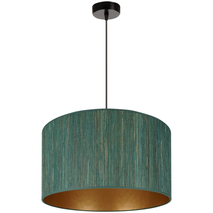 Brilagi - Hanglamp aan een koord BOSTON ROLLER 1xE27/15W/230V diameter 45 cm stro groen/goud