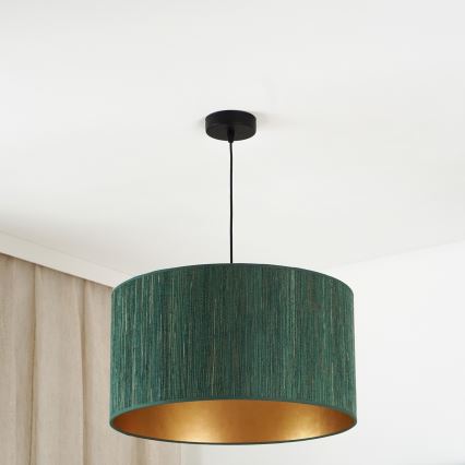 Brilagi - Hanglamp aan een koord BOSTON ROLLER 1xE27/15W/230V diameter 45 cm stro groen/goud