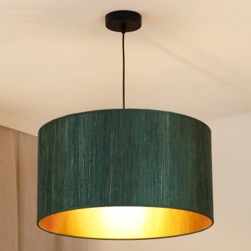 Brilagi - Hanglamp aan een koord BOSTON ROLLER 1xE27/15W/230V diameter 45 cm stro groen/goud