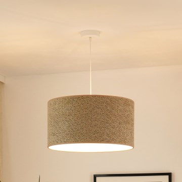 Brilagi - Hanglamp aan een koord BOUCLE ROLLER 1xE27/15W/230V diameter 45 cm bruin