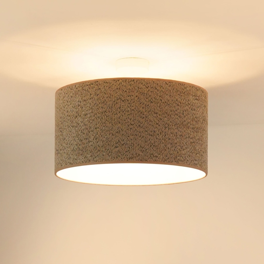 Brilagi - Hanglamp aan een koord BOUCLE ROLLER 1xE27/15W/230V diameter 45 cm bruin