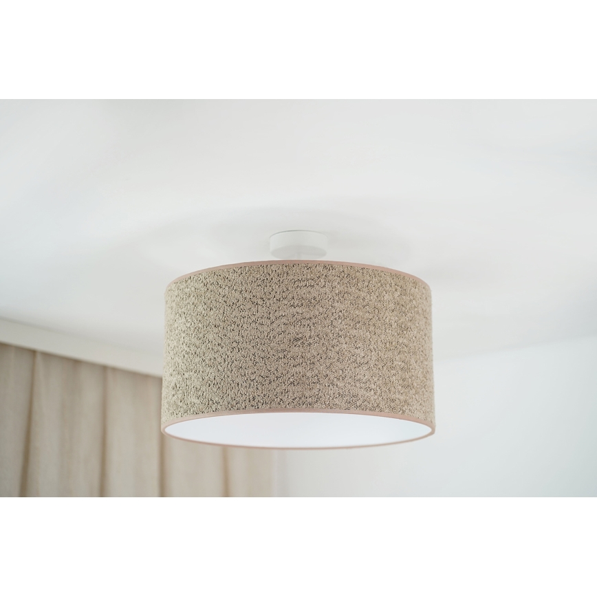 Brilagi - Hanglamp aan een koord BOUCLE ROLLER 1xE27/15W/230V diameter 45 cm bruin