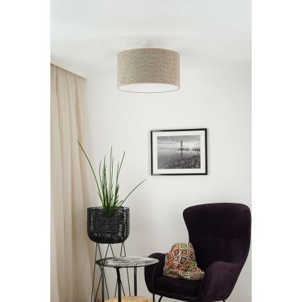 Brilagi - Hanglamp aan een koord BOUCLE ROLLER 1xE27/15W/230V diameter 45 cm bruin