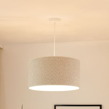 Brilagi - Hanglamp aan een koord BOUCLE ROLLER 1xE27/15W/230V diameter 45 cm crème