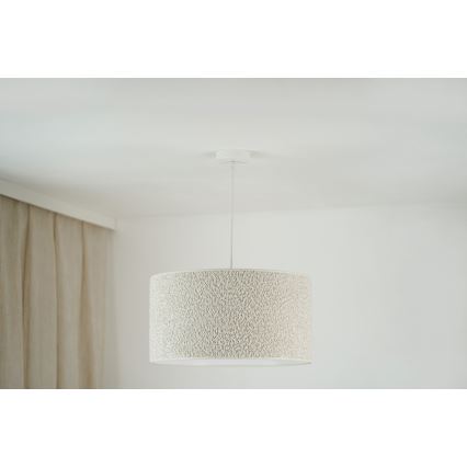 Brilagi - Hanglamp aan een koord BOUCLE ROLLER 1xE27/15W/230V diameter 45 cm crème