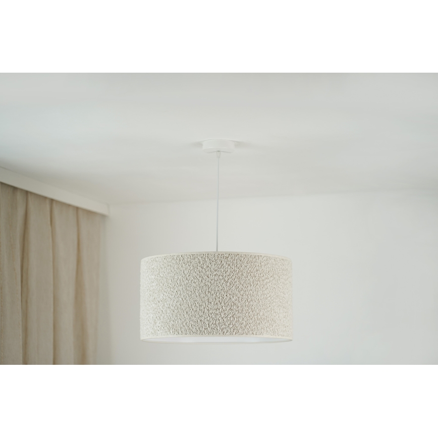 Brilagi - Hanglamp aan een koord BOUCLE ROLLER 1xE27/15W/230V diameter 45 cm crème